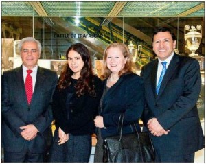 Jorge Claude, Vice Presidente Ejecutivo de AACH; Sophie Ezadkhasty, de Lloyd's; Alison Colver de Lloyd's Market Association; y Marcelo Mosso, gerente de Proyectos de AACH.